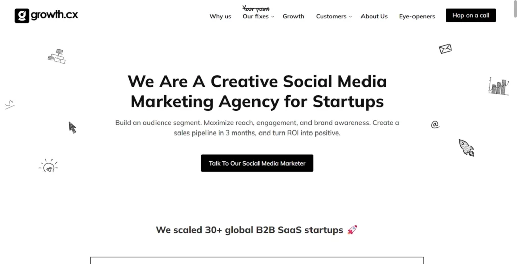 growth.cx’s social media marketing service page