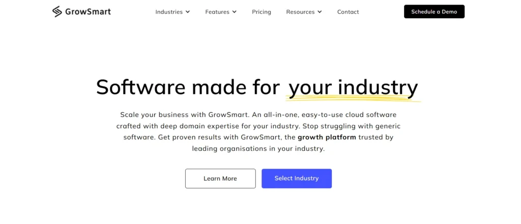 Growsmart Home page