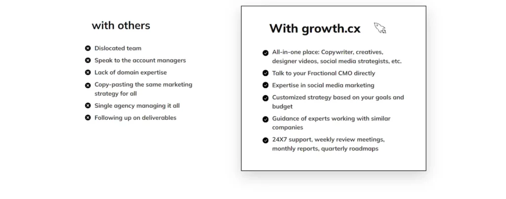 How growth.cx stand out compared to other agency