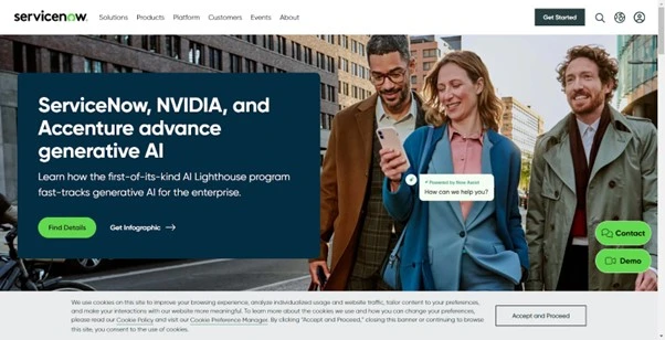 Servicenow homepage