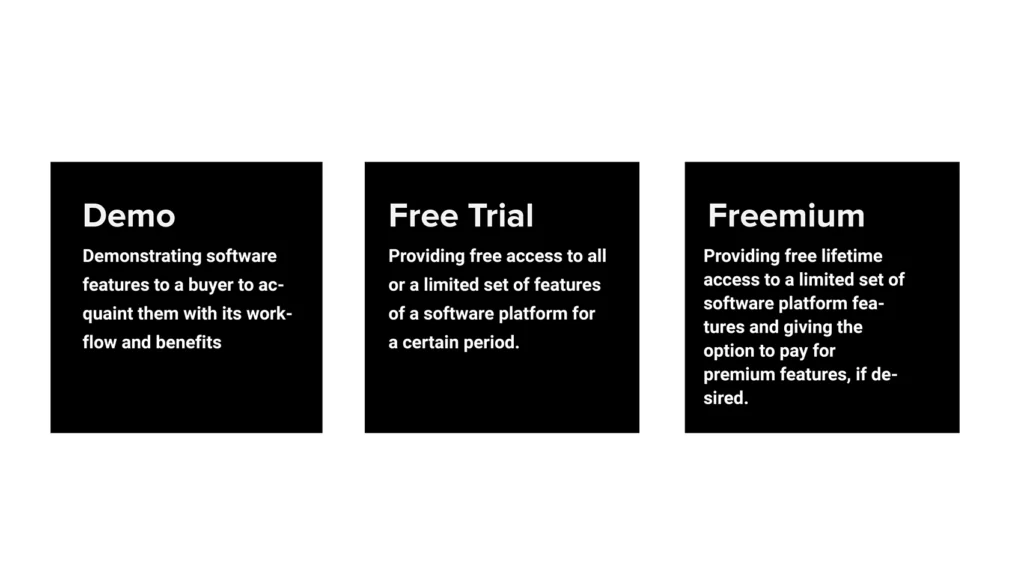 Free trials, demos, and Freemium