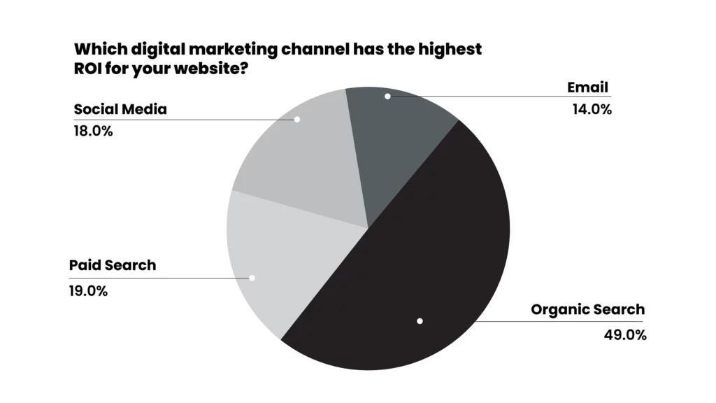 which digital marketing channel has the highest ROI for your website