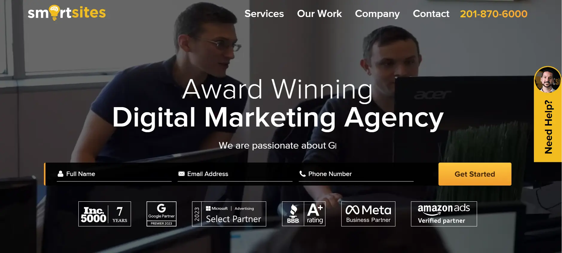 SmartSites home page
