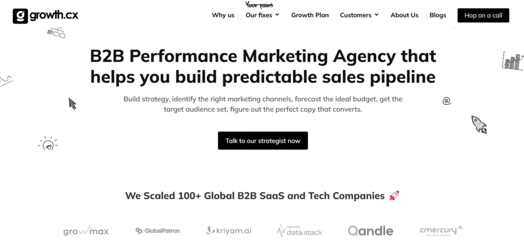 growth.cx B2B SaaS Performance Marketing Agency Page