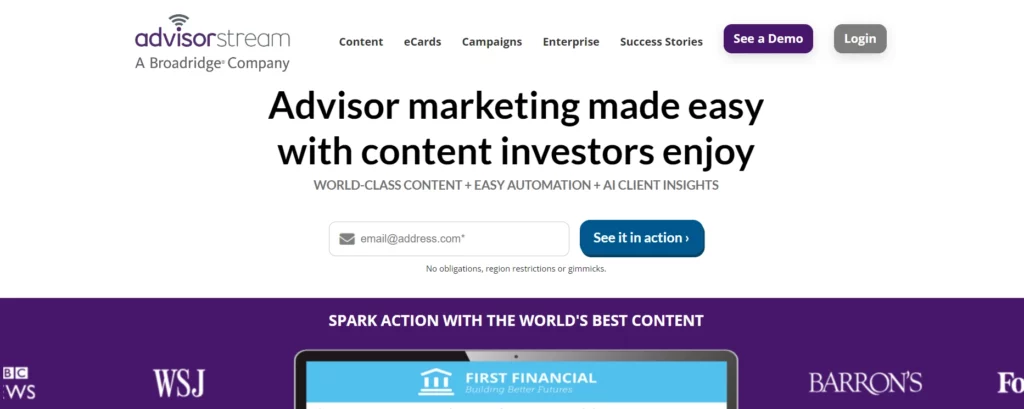 AdvisorStream digital marketing platform