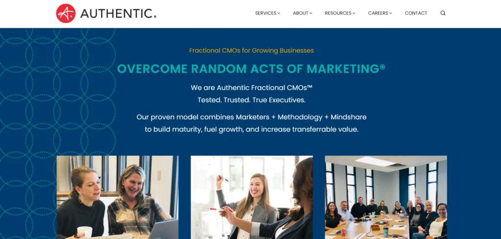 Authentic Fractional CMO Agency HomePage