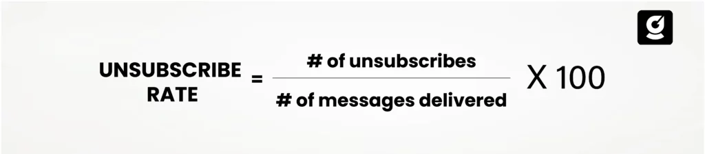 Unsubscribe rate in email marketing campaigns