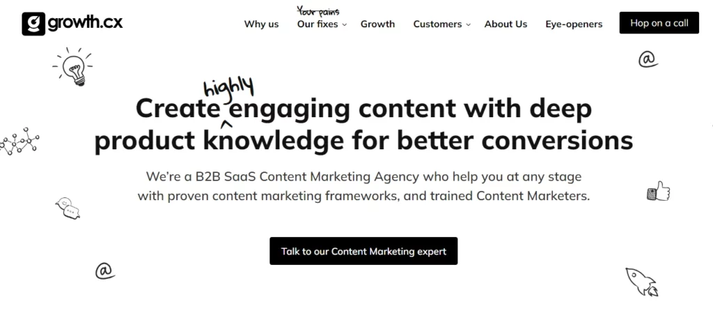 growth.cx b2b saas content marketing