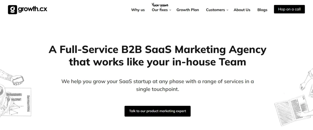  growth.cx saas digital marketing agency homepage