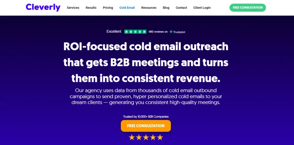 Cleverly cold email outreach agency