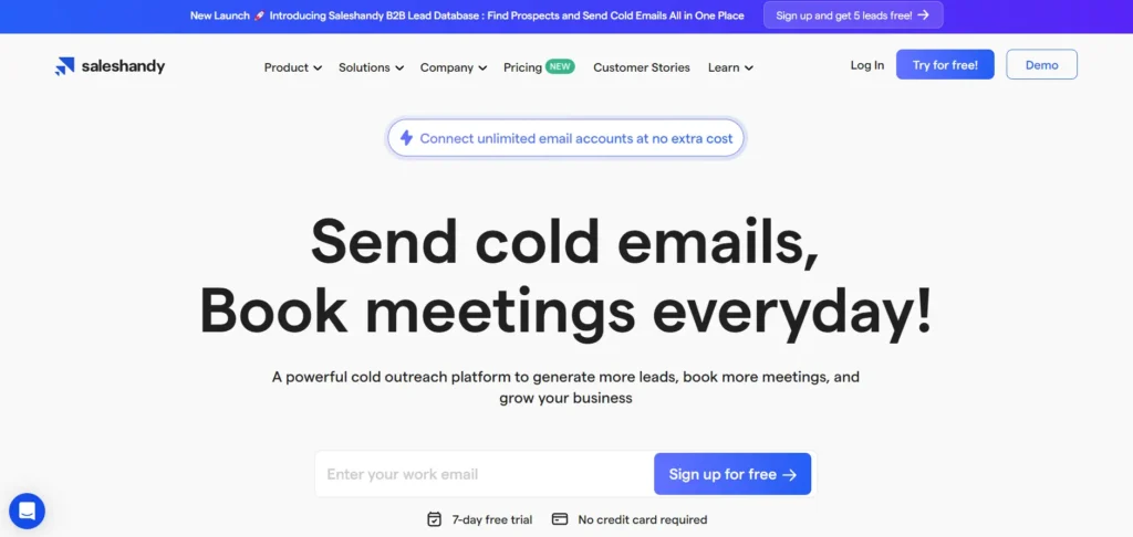 Saleshandy cold email marketing software