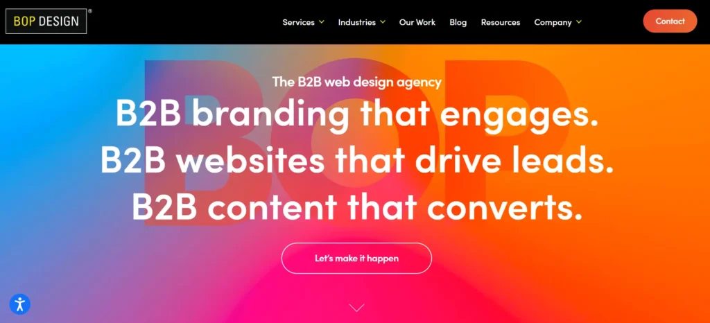 SaaS website design agency - bop design