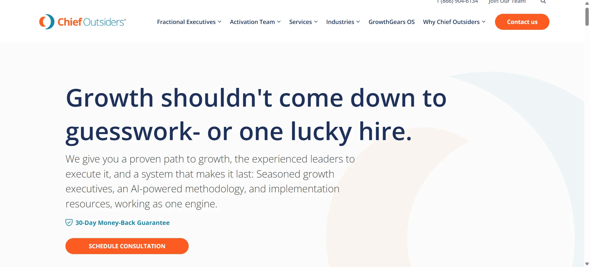 Chief Outsiders fractional CMO agency Home Page