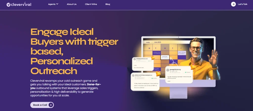 Cleverviral b2b saas cold email marketing agency

