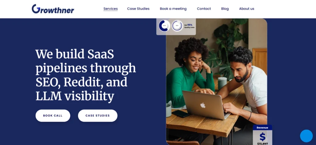 Growthner SaaS SEO Agency home page
