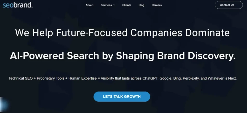 SEO Brand performance marketing agency Home Page