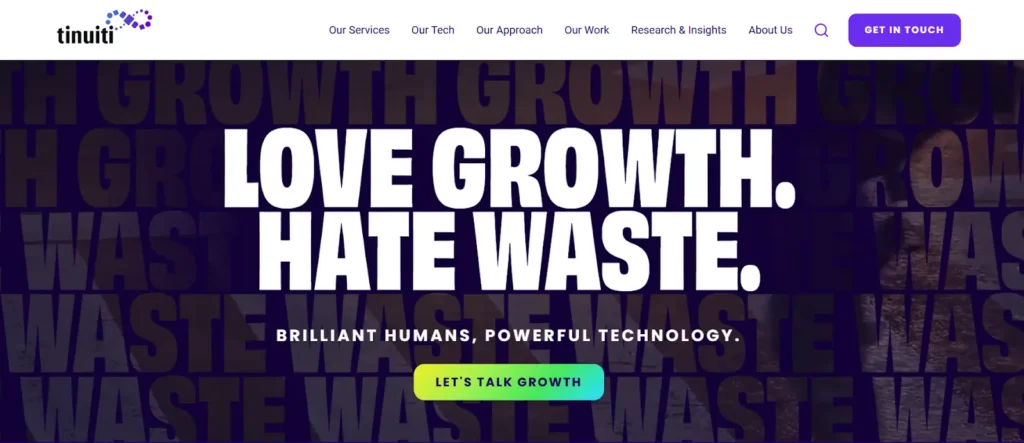 Tinuiti performance marketing agency homepage
