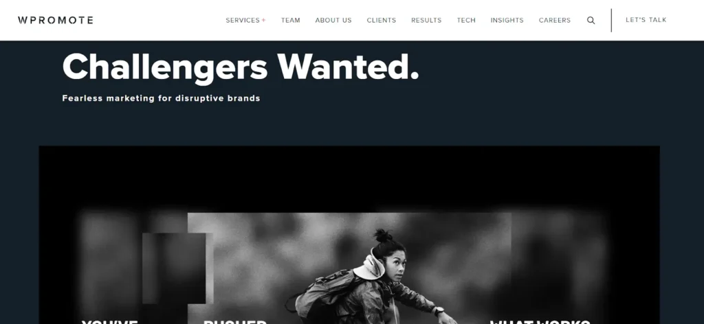 Wpromote performance marketing agency Home Page