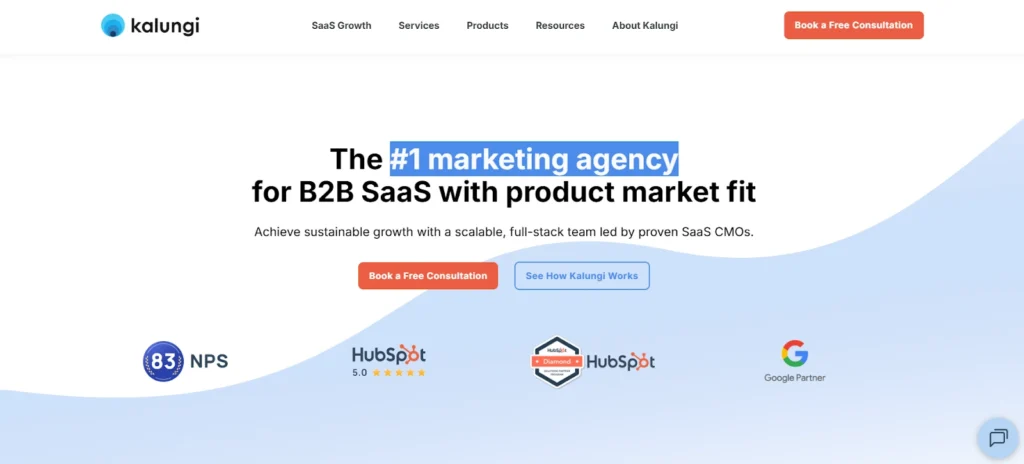 Kalungi saas content marketing agency home page