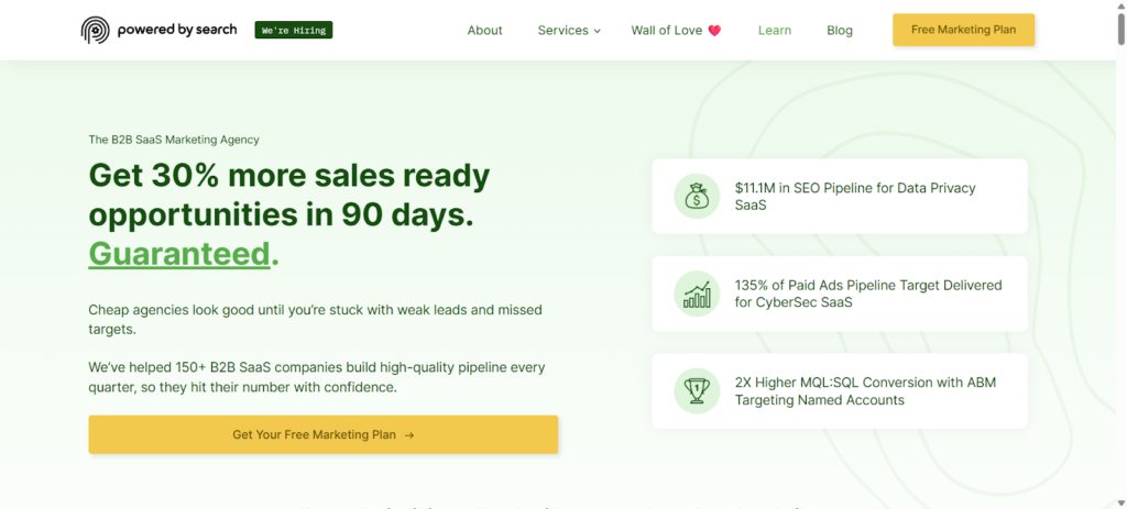 Powered By Search, saas content marketing agency