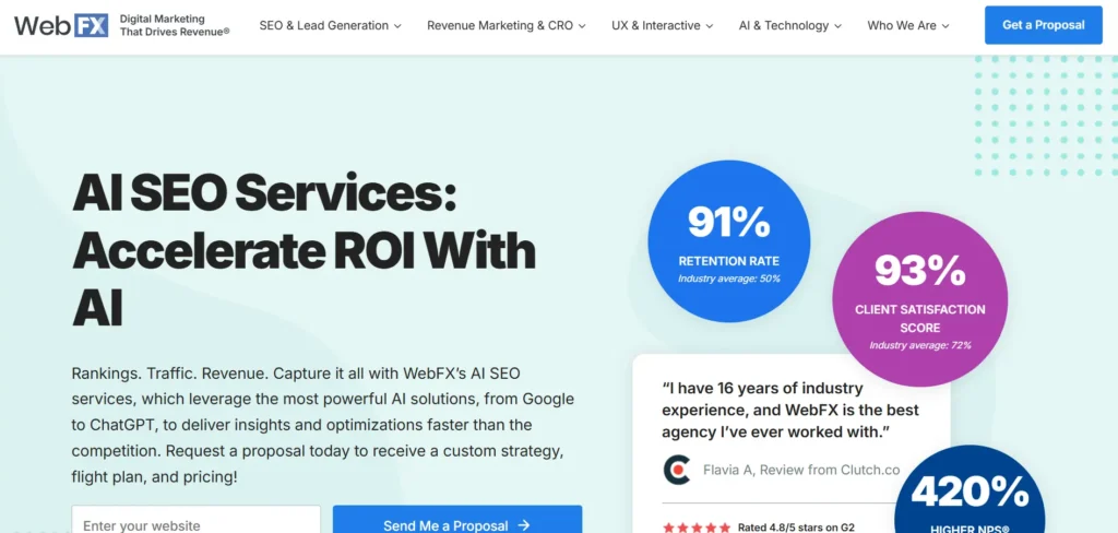 WebFX AI SEO agency 