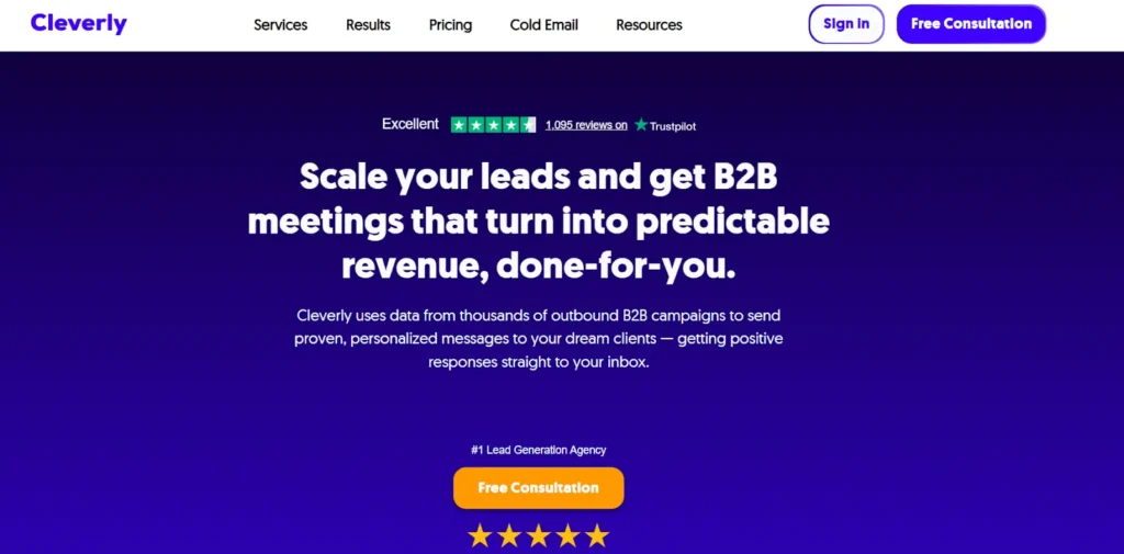Cleverly Linkedln Outreach Agency for B2B SaaS