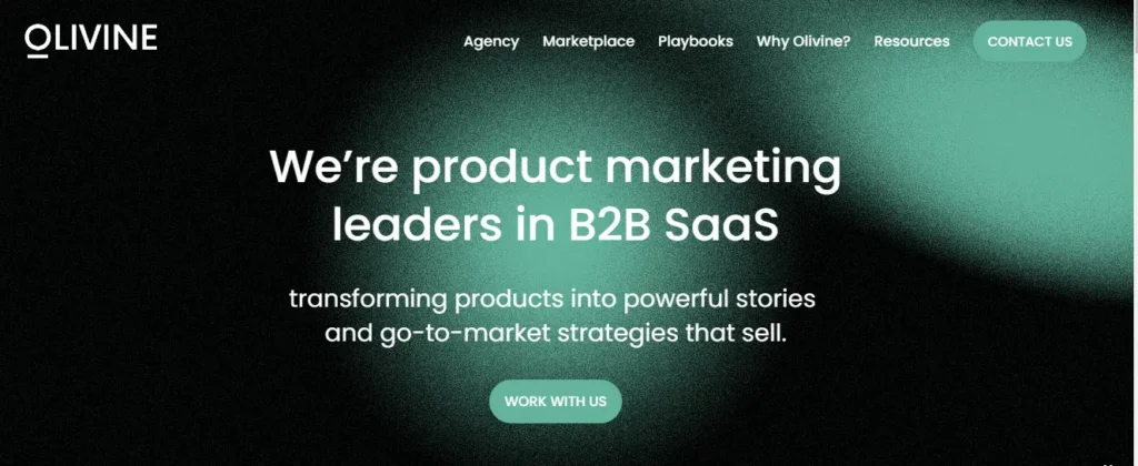 Olivine Marketing b2b saas Product Marketing Agency Home Page