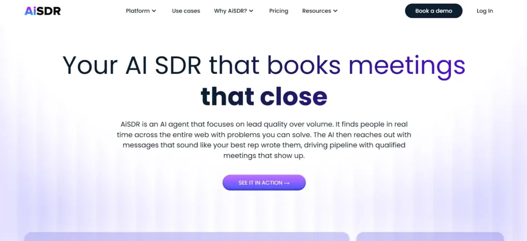 AI SDR homepage image
