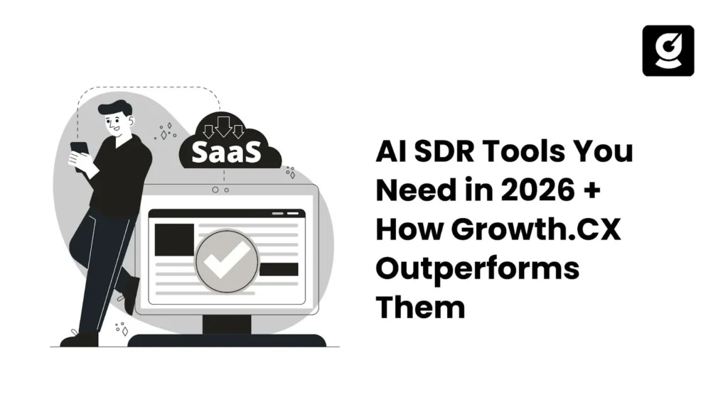 Blog banner showing AI SDR tools for 2026 and how Growth.CX outperforms other AI SDR platforms