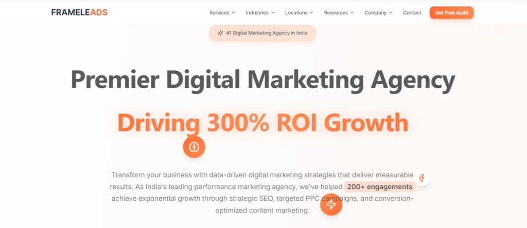 Frameleads B2B SaaS marketing agency Delhi