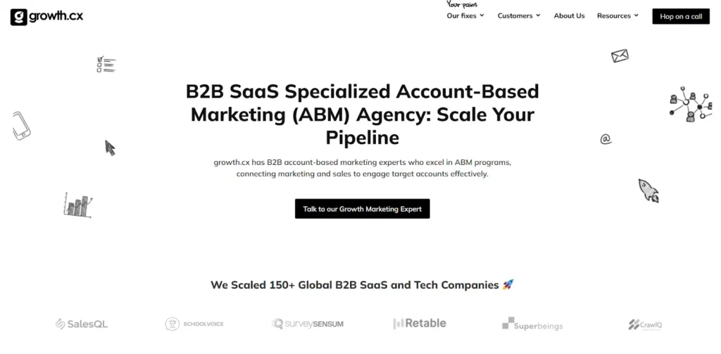 Home Page of growth.cx - ABM agency for B2B SaaS and Tech Companies