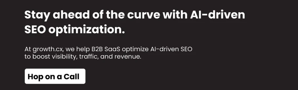 Prompting readers to contact growth.cx
