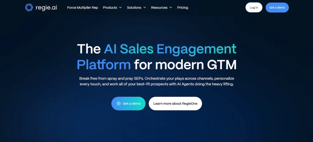 Regie.ai home page image