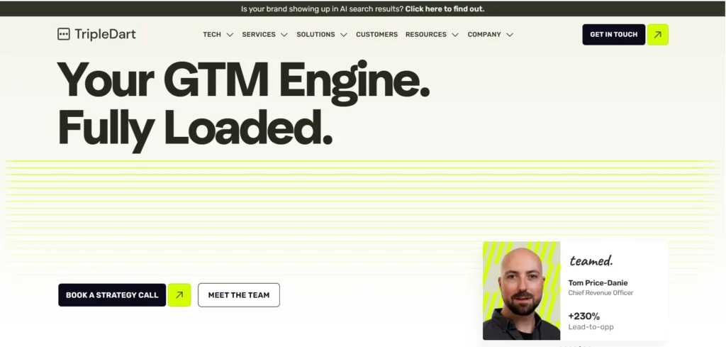 TripleDart for integrated B2B SaaS GTM execution