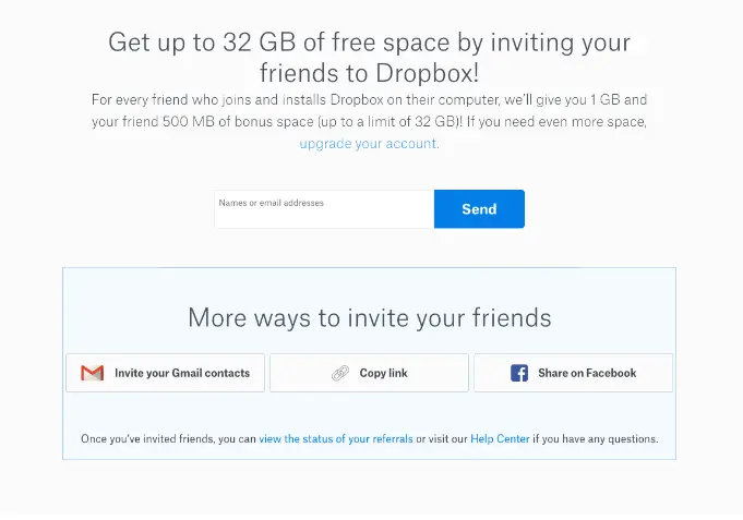Dropbox hosting service
