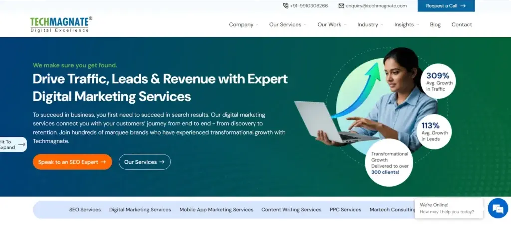 Techmagnate homepage