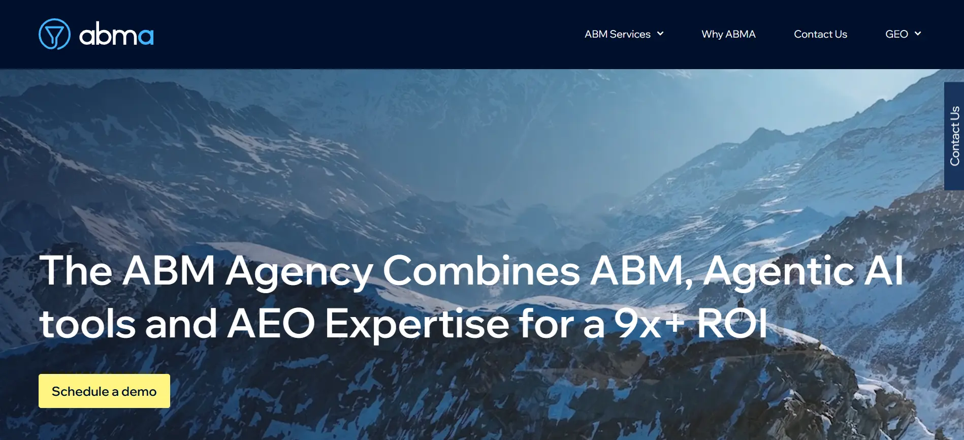 The ABM agency homepage
