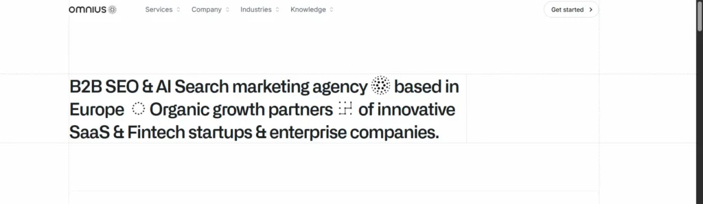 An image of Omnius’ homepage