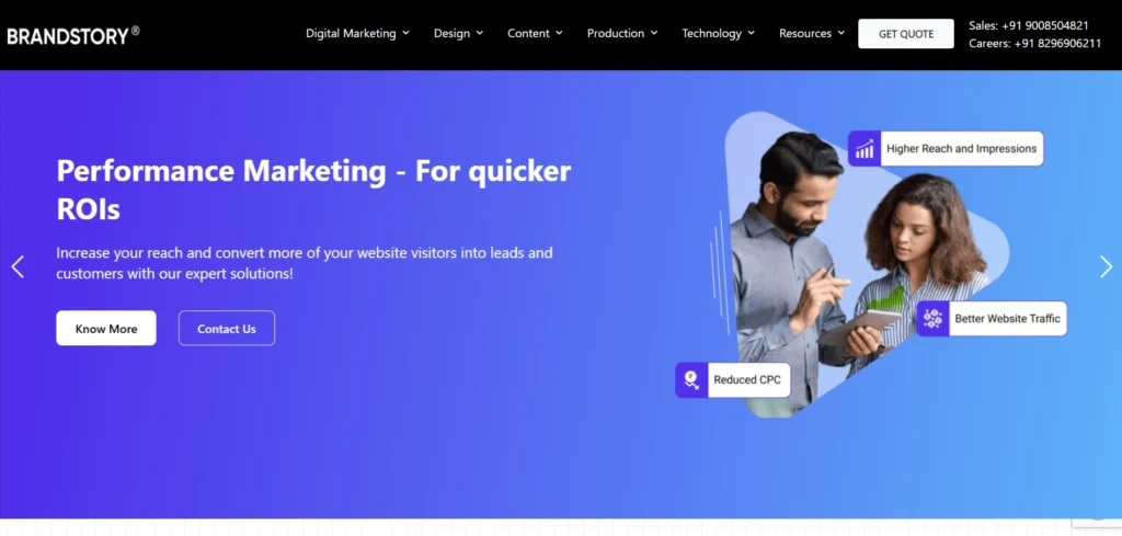 Brandstory b2b saas product marketing agency Home Page