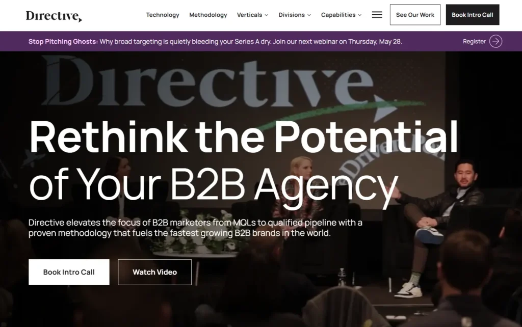 Homepage of Directive Consulting