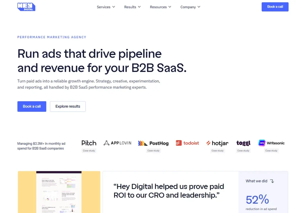  Homepage of Hey Digital

