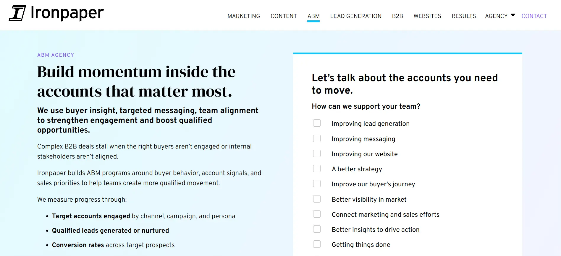  Ironpaper ABM Homepage