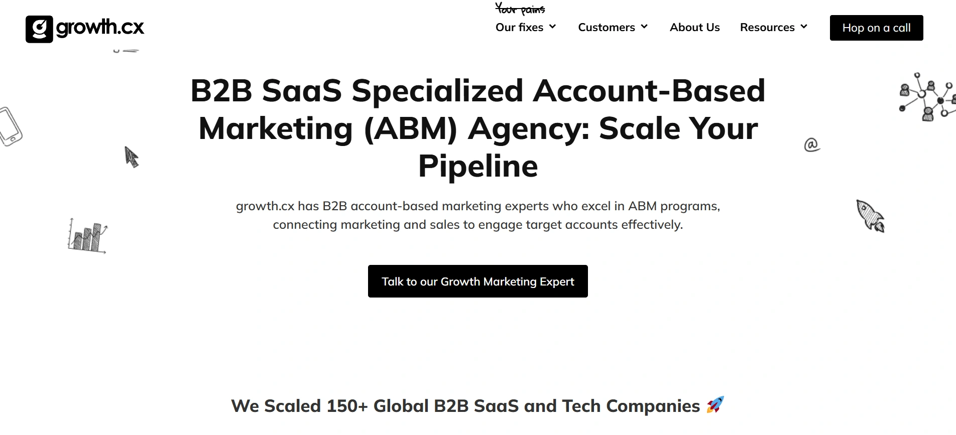 growth.cx B2B SaaS ABM Service homepage

