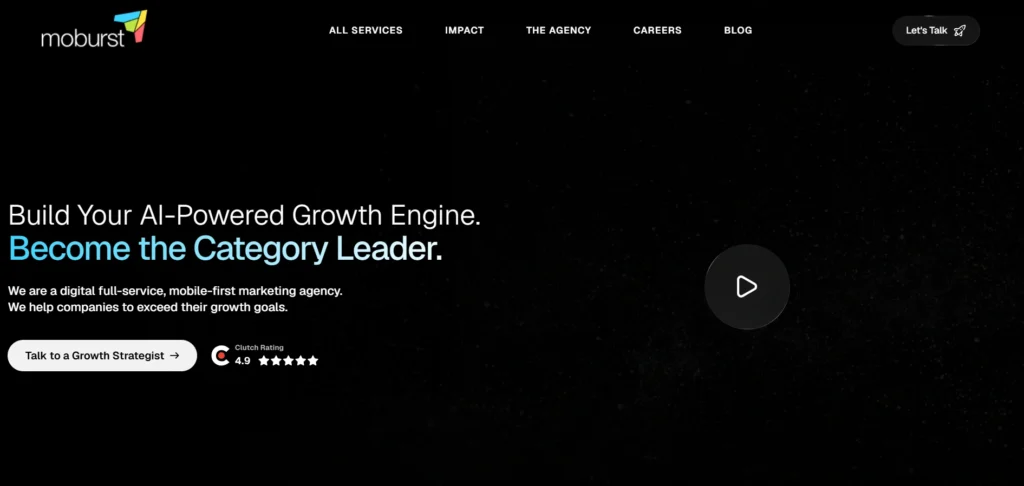 Moburst b2b saas product marketing agency home page