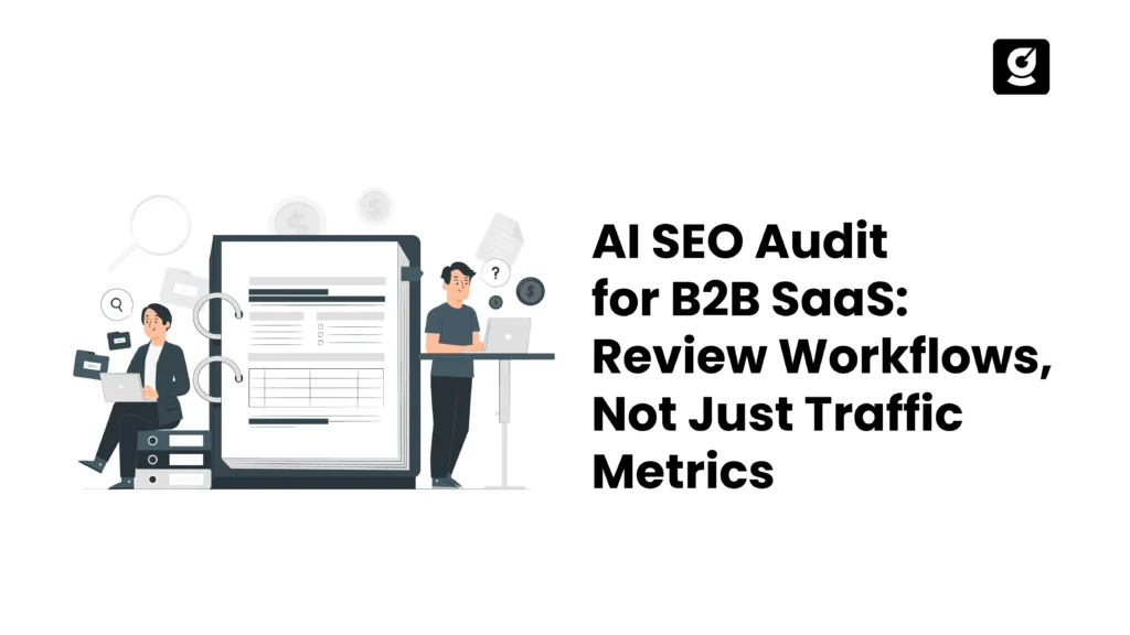 Image showing an AI SEO audit checklist framework for reviewing agency workflows before contract renewal.