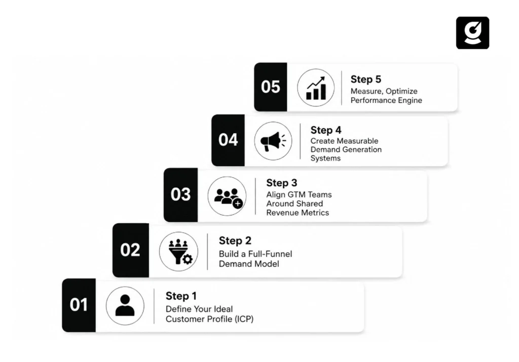 Five-step B2B SaaS revenue growth strategy framework