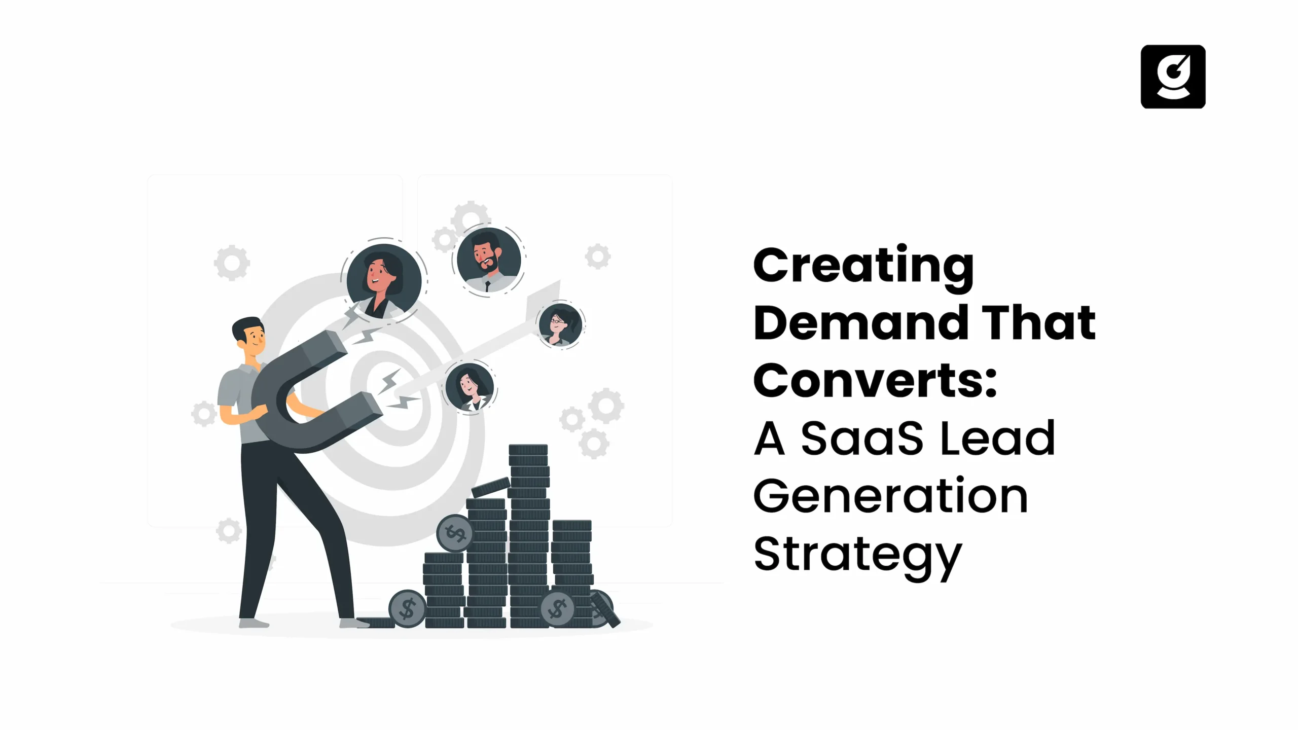 Blog Banner Illustrating B2B SaaS Lead Generation Strategy