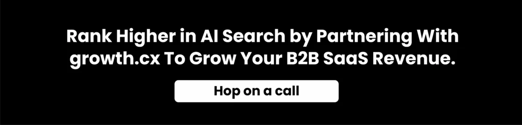  Call-to-action banner promoting growth.cx for AI search optimization.
