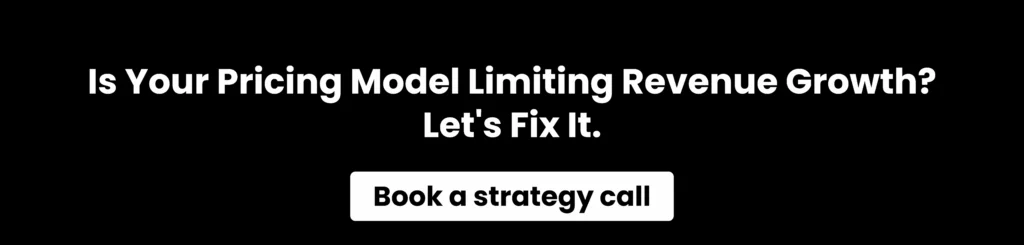 Encouraging readers for a strategy call to identify pricing gaps limiting SaaS revenue growth. 