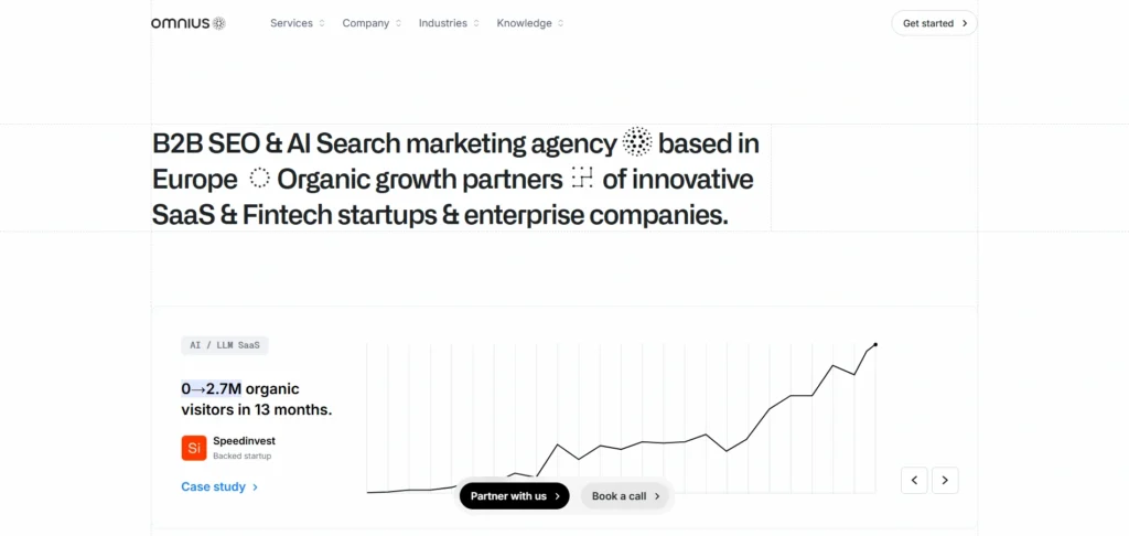 Image illustrating the Omnius SaaS Marketing Agency Homepage